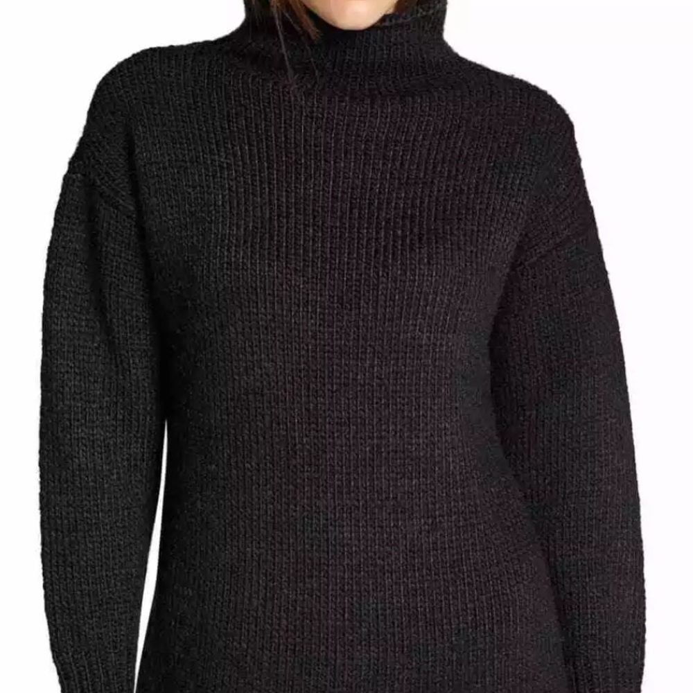 Sanctuary Women's Black Turtleneck Oversize